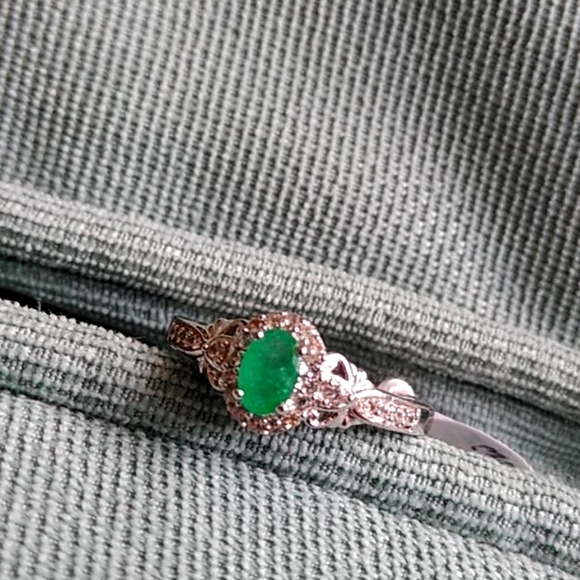 Jewelry - SOLD🌱 SOCOTO EMERALD AND CAMBODIAN ZIRCON RING 🌱